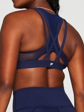 Fabletics Principal High Impact Sports Bra XL Navy NWT Strappy Back Athletic